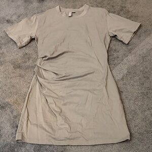 Sweaty Betty Short Sleeve Mini Dress in Light Taupe